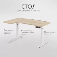 Стол компьютерный с подъемным механизмом регулируемый по высоте  с двумя моторами 1SJ01172