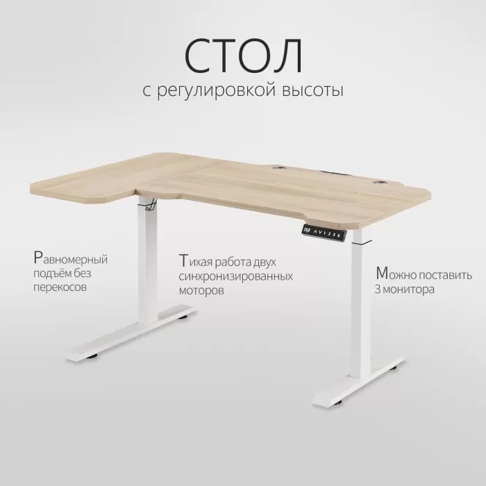 Стол компьютерный с подъемным механизмом регулируемый по высоте  с двумя моторами 1SJ01172