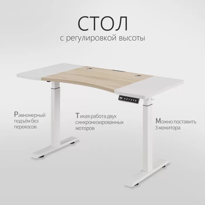 Стол компьютерный с подъемным механизмом регулируемый по высоте  с двумя моторами 1SJ01168