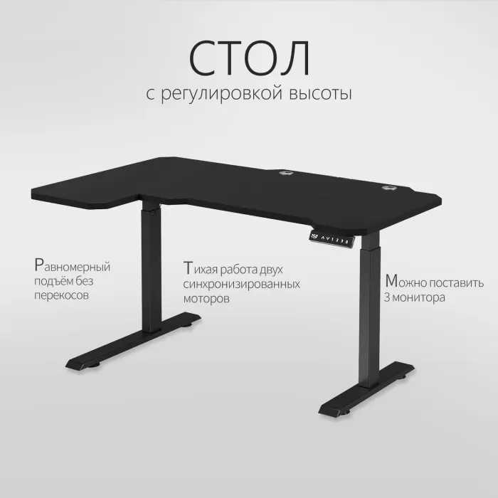 Стол компьютерный с подъемным механизмом регулируемый по высоте  с двумя моторами 1SJ01169