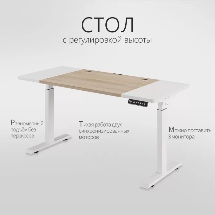 Стол компьютерный с подъемным механизмом регулируемый по высоте  с двумя моторами 1SJ01174